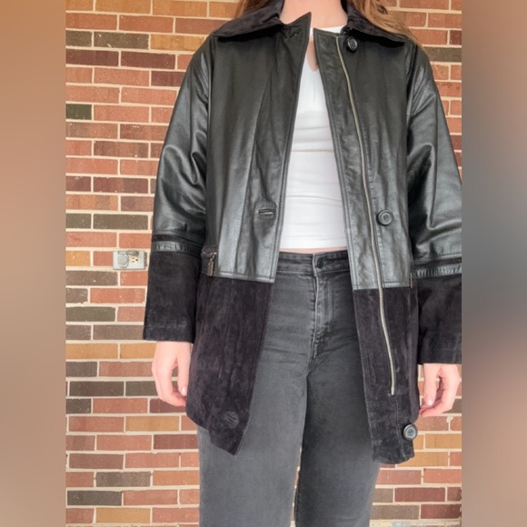 Vintage Leather/Suede Jacket - Picture 1 of 13